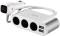 Миниатюра HOCO 2xUSB 10.5W + 3x car socket silver 6957531050896, фото 1