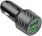 Миниатюра BOROFONE 2xUSB QC3.0 36W car adapter black 6941991101205, фото 3