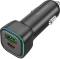 Миниатюра BOROFONE 1xUSB-C PD30W + 1xUSB QC3.0 car adapter black 6941991110818, фото 5