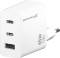 Миниатюра Grand-X GaN 2xUSB-C + 1xUSB 65W PD3.0 QC4.0 AFC SCP FCP wh CH-990W, фото 1