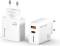 Миниатюра Grand-X GaN 1xUSB-C + 1xUSB QC3.0 45W white CH-460W, фото 4