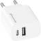 Миниатюра Grand-X 1xUSB-C + 1xUSB 21W OCP white CH-21W, фото 4