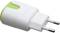 Миниатюра Patron 2xUSB 2.0 2A/1A white/green PN-2USB-220V-G, фото 2