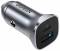 Миниатюра Ugreen 1xUSB-C + 1xUSB 30W car adapter CD130 black 40858, фото 2