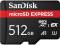 Миниатюра SanDisk 512GB microSDXC class 10 UHS-I U3 A1 Express SDSQXFN-512G-GN4NN, фото 1