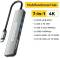 Миниатюра ESSAGER USB-C 7-in-1 HDMI + USB 3.2 + USB-C + SD/TF gray EHB07-QH0G-Z, фото 2