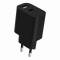 Миниатюра Gembird 1xUSB-C + 1xUSB 12W black TA-UC-2AC12-01-BK, фото 3