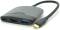 Миниатюра VOLTRONIC USB-C 3-in-1 USB 3.0 + USB-C + HDMI 0.23m black YT-HTC3in1, фото 1