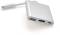 Миниатюра VOLTRONIC USB-C 3-in-1 USB 3.0 + USB-C + HDMI 0.1m 4K/2K sil YT-C-T-C(M)/HDMI(F)/USB3, фото 1