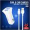 Миниатюра XO 2xUSB 2.4A + cable USB to Micro 5P white TZ10-M-WH, фото 3