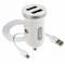 Миниатюра XO 2xUSB 2.1A + cable USB to Micro 5P white TZ08-M-WH, фото 1