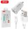 Миниатюра XO 2xUSB 2.1A + cable USB to Micro 5P white TZ08-M-WH, фото 4