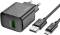 Миниатюра HOCO CS21A Rich USB QC3.0 + cable USB to Micro 5P Black 6942007609890, фото 2