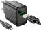 Миниатюра HOCO CS21A Rich USB QC3.0 + cable USB to Micro 5P Black 6942007609890, фото 4