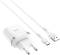 Миниатюра HOCO C12Q Smart USB QC3.0 + cable USB to USB-C 18W Whit 6931474716309, фото 1