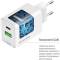 Миниатюра ColorWay C101E GaN Mini 45W PD PPS USB-C + USB-A QC4.0 whit CW-CHS060PD-WT, фото 8