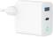 Миниатюра Gembird 1хUSB-A (QC3.0 18W) + 1xType-C (PD 65W) white TA-UC-PDQC65L-W-01, фото 3