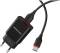 Миниатюра BOROFONE BA20A Sharp USB + cable USB to USB-C 10.5W Black 6931474702142, фото 1