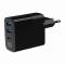 Миниатюра Gembird 2хUSB-A (QC3.0 18W) + 1хType-C (PD20W) LCD black TA-UC-PDQC30LCD-BK-02, фото 5