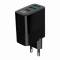 Миниатюра Gembird 2хUSB-A (QC3.0 18W) + 1хType-C (PD20W) LCD black TA-UC-PDQC30LCD-BK-02, фото 6