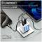 Миниатюра Promate powerport-45 2xUSB-C PD + USB-A QC 45W White powerport-45.white, фото 3