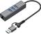 Миниатюра Dynamode USB 3.0 Type-C/Type-A to RJ45 Gigabit Lan, 3*USB 3 DM-AD-GLAN-U3, фото 1