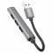 Миниатюра HOCO USB to USB 3.0 + 3xUSB 2.0 metal gray 6931474765468, фото 3