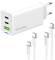 Миниатюра ColorWay GaN Mini 65W PD Port PPS USB (USB-2C1A) cable Type CW-CHS058PDCL-WT, фото 4