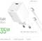 Миниатюра ColorWay GaN Mini 35W PD Port PPS USB-C white cable Type-C CW-CHS056PDC-WT, фото 7