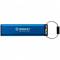 Миниатюра Kingston 128GB IronKey Keypad 200 Type-C Encrypted Blue USB IKKP200C/128GB, фото 3
