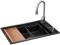 Миниатюра GRANADO Basic Artes black shine (+ змішувач Campo LUX inox ksg1101, фото 1