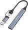Миниатюра Canyon USB-C/A 4-in-1 1xUSB 3.0 + 3xUSB 2.0 gray CNS-TDS02G, фото 5