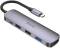 Миниатюра HOCO USB-C to HDMI+USB3.0+2xUSB2.0+PD HB27 Metal Gray 6931474769329, фото 3