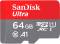 Миниатюра SanDisk 64GB microSD class 10 UHS-I Ultra SDSQUAB-064G-GN6MA, фото 3