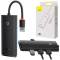 Миниатюра Baseus USB 3.0 to 4xUSB 3.0 0.25m black WKQX030001, фото 3