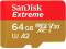 Миниатюра SanDisk 64GB microSD class 10 UHS-I Extreme For Action Cam SDSQXAH-064G-GN6AA, фото 3