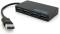 Миниатюра VOLTRONIC USB 3.0 to 4xUSB 0.14m flat black YT-3HF4/2TB, фото 1
