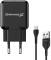 Миниатюра Grand-X CH-03UMB (5V/2,1A + DC cable Micro USB) Black, фото 1