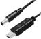 Миниатюра ColorWay USB to DC 5.5x2.5mm 12V 1.0m black CW-CBUD067-BK, фото 2