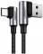 Миниатюра Ugreen USB 2.0 AM to USB-C 1.0m 3A 90° corner US176 black 20856, фото 2