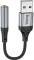 Миниатюра HOCO USB AM to 3.5mm F LS36 black 6942007608879, фото 2