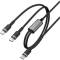 Миниатюра ACEFAST USB-C to 2xUSB-C 1.2m 100W nylon black 6974316285120, фото 2
