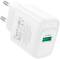 Миниатюра HOCO C140A USB 18W QC3.0 white 6942007627795, фото 2