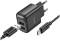 Миниатюра HOCO C141A 2xUSB + cable USB to USB-C black 6942007627900, фото 1