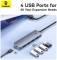 Миниатюра Baseus USB 3.0 to 4xUSB 3.0 + USB-C gray B0005280B811-01, фото 10