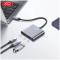 Миниатюра XO USBC to USBCPD100W + HDMI 4K30Hz + USB 3.0 grey HUB011.tranish, фото 3