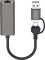 Миниатюра XO USB-C + USB A to RJ45 Ethernet 100Mbps HUB018.black, фото 3