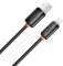 Миниатюра XO USB 2.0 AM to Lightning 1.0m 3A black XO-CB-300UL-BK, фото 3
