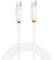 Миниатюра XO USB-C to USB-C 1.0m 27W white XO-CB-300CC-WH, фото 1