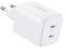 Миниатюра Ugreen X526 2xUSB-C PD45W GaN white 65154, фото 2
